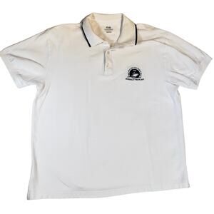 Princess Cruises Emerald Princess Polo Shirt Men L White Embroidered Logo Cruise